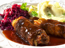 Load image into Gallery viewer, German Beef Rouladen Mashed Potato Red Cabbage
