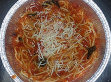 Load image into Gallery viewer, Eggplant Parmesan Pasta Spaghetti Marinara Sauce
