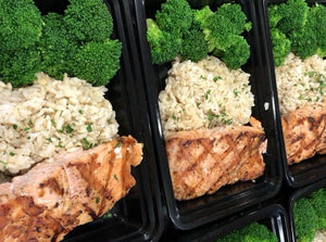 Fish Salmon From Grill - Brown Rice, Broccoli