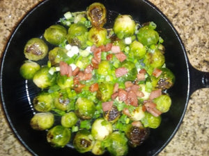 Brussels Sprouts, Scallions add Prosciutto